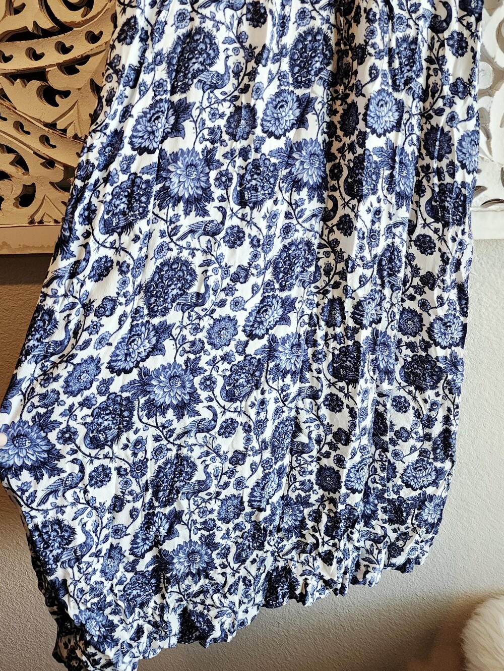 LOS ANGELES ATELIER & OTHER STORIES BLUE FLORAL MIDI DRESS SLEEVELESS SIZE 2 - Picture 16 of 16